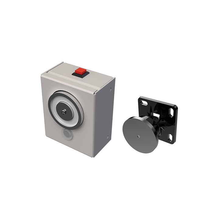 Ventouse maintien de porte ouverte murale en appli 24V DC–50 daN