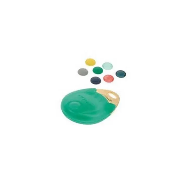 Badge 13,56M Turquoise & N° Grave & Pastil Rouge