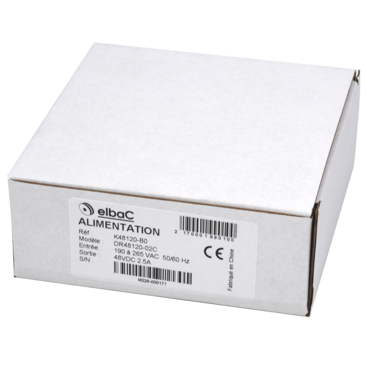 Alimentation 48Vdc 120W Rail Din Boite 1 Pc