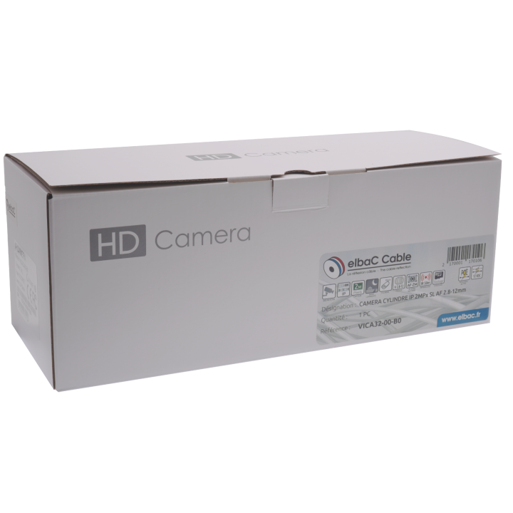 CAMERA CYLINDRE IP 2MPx SL AF 2.8-12mm Boite 1 PC