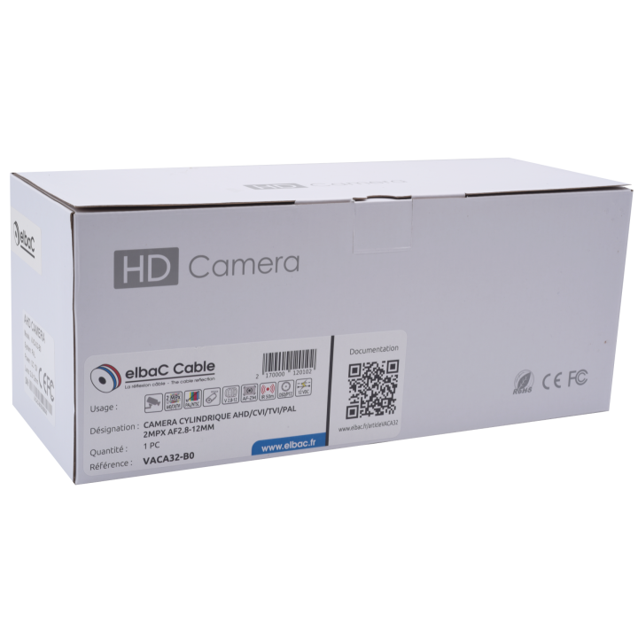 CAMERA CYLINDRIQUE AHD/CVI/TVI/PAL 2MPx AF-ZM 2.8-12mm IR50m