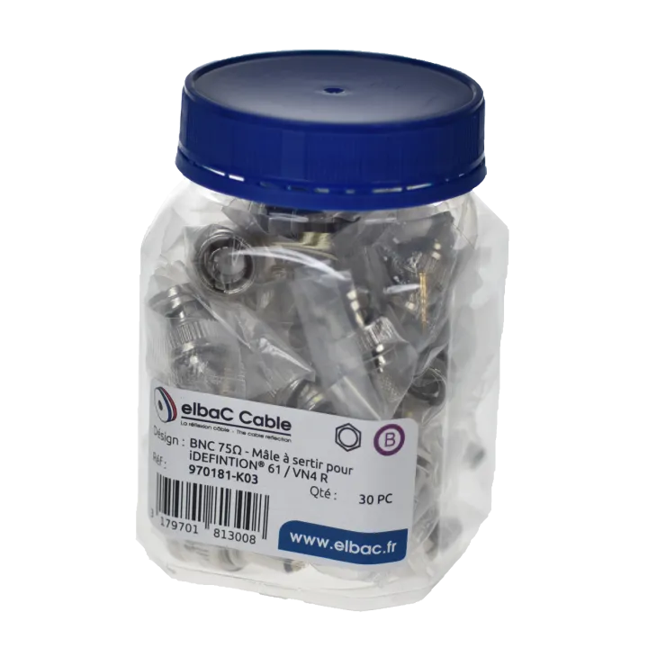 Bnc Hd Male A Sertir Idefi.61/Vn4 Boîte 30 Pc