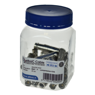 BNC FEMELLE A COMPRESSION KX6/iDEFI80 Boite 25 PC