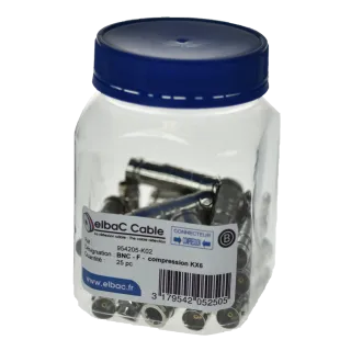 Bnc Femelle A Compression Kx6/Idefi80 Boîte 25 Pc