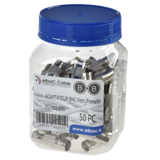 RACCORD BNC femelle // femelle  BOITE DE 50 PCS