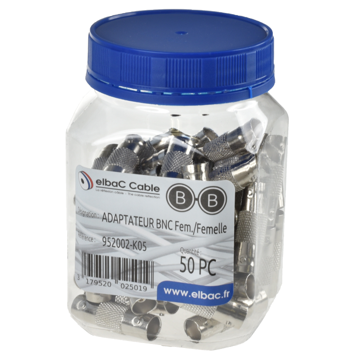 RACCORD BNC femelle // femelle  BOITE DE 50 PCS