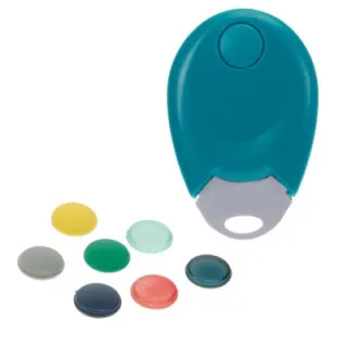 Badge 13,56M Turquoise & N° Grave & Pastil Noir