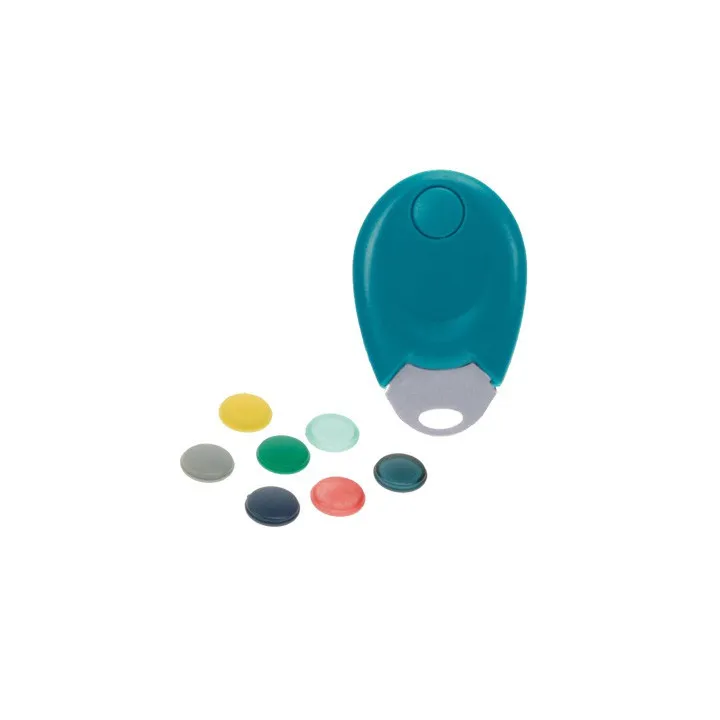 Badge 13,56M Turquoise & N° Grave & Pastil Noir