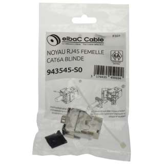 NOYAU RJ45 FEMELLE CAT6A BLINDE Sachet 1 PC