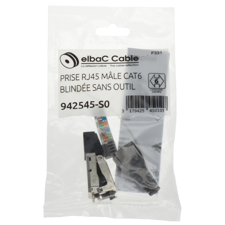 CONNECTEUR PLUG RJ45 cat6  SANS OUTIL  942545