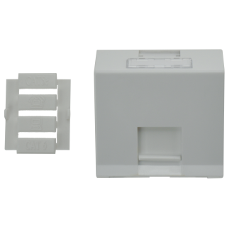 PLASTRON 45x45    1 entrée  RJ 45  incliné   + volet