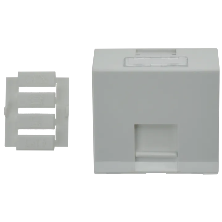 Plastron 45X45 1 Entrée Rj 45 Incliné + Volet