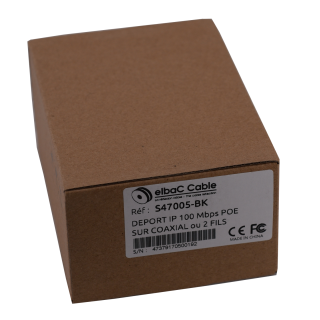 DEPORT IP POE SUR COAX OU 2 FILS Boite 1 KIT