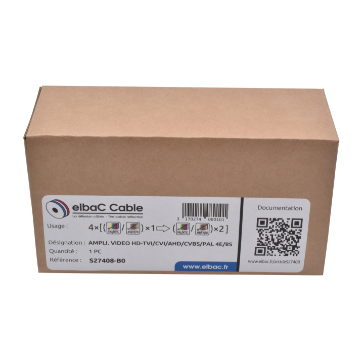 AMPLI. PAL/AHD/CVI/TVI 4E/8S - CD408HD Boite 1 PC