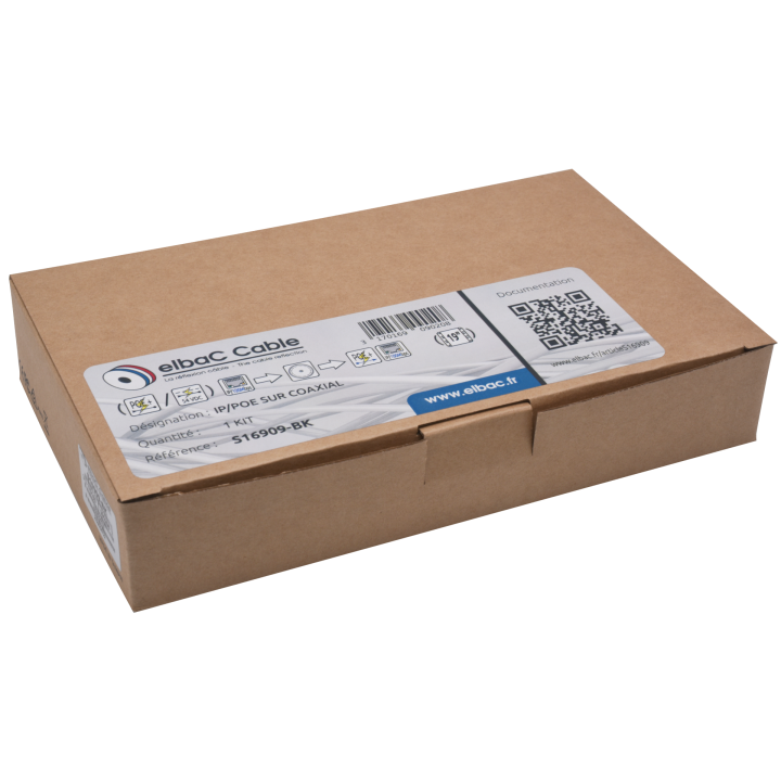 DEPORT IP/POE SUR COAXIAL - IP09CP Boite 1 KIT