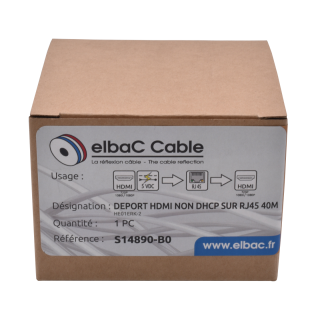 DEPORT HDMI NON HDCP SUR RJ45 40M Boite 1 KIT
