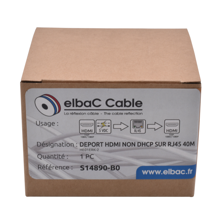 DEPORT HDMI NON HDCP SUR RJ45 40M Boite 1 KIT