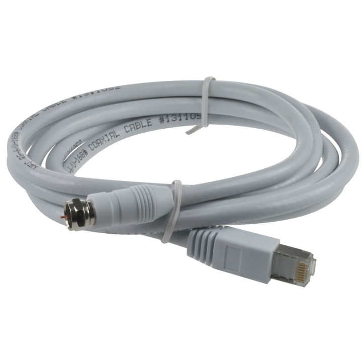CORDON Balun RJ45 male // F  mâle  en  2 métres CE01TV