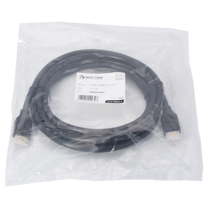 Cordon Hdmi 2.0 - 3M Cordon 1 Pc 3M