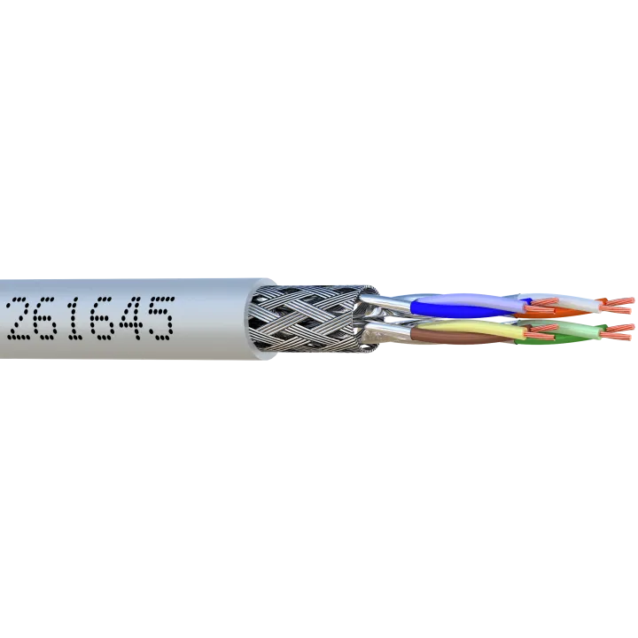 Cordon S/Ftp Cat6A Awg26 Lszh Gris 15M Cordon 1 Pc15M