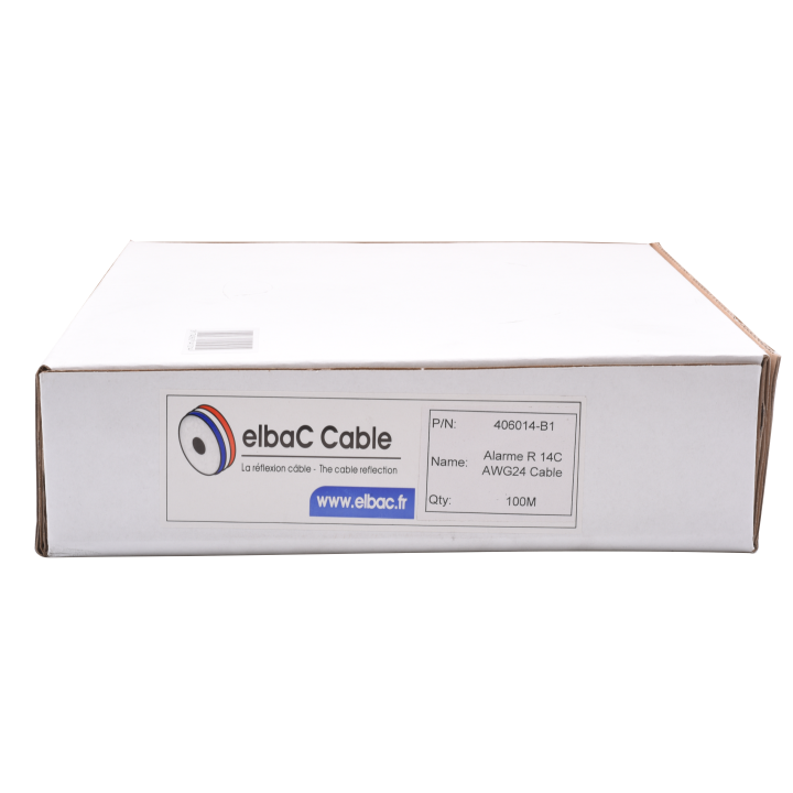 CABLE d' ALARME rigide  14c x 0.22 mm²    100m