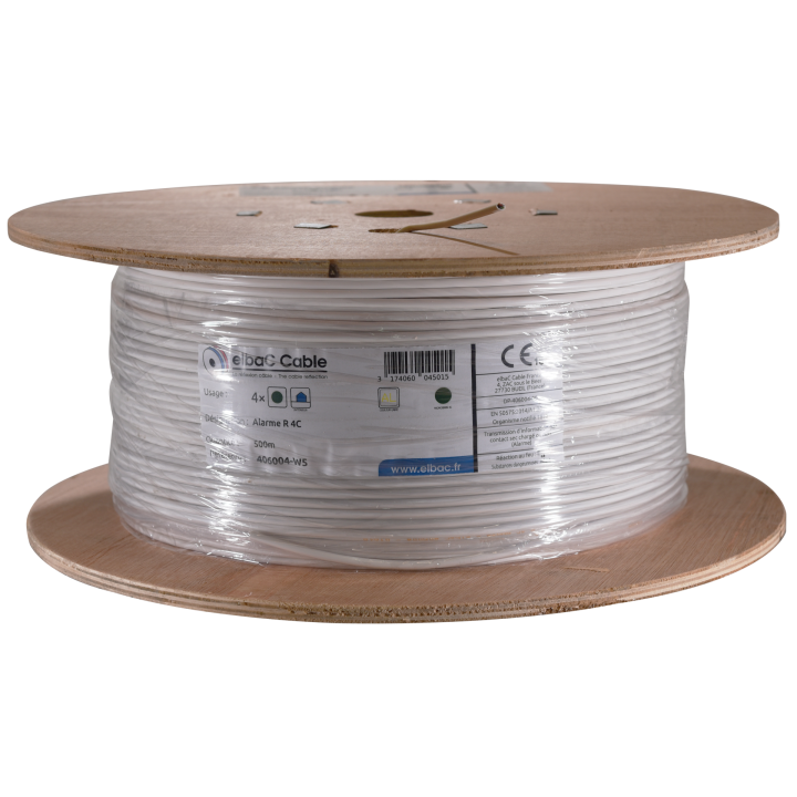 ALARME RIGIDE 04C AWG24 SCR Bob. bois 500 M