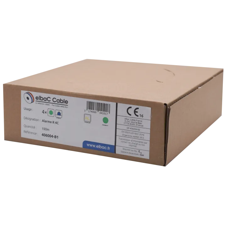 Câble Alarme Rigide 04C Awg24 Scr Boîte 100 M