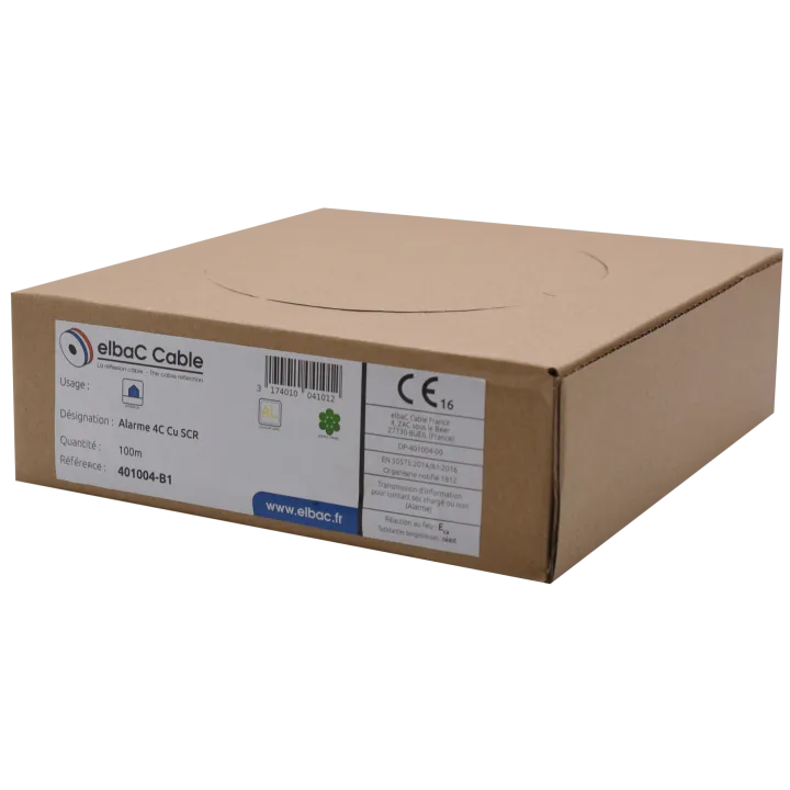Câble Alarme Souple 04C Cu Scr Boîte 100 M