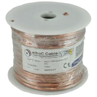 Câble Hp 2×1.5Mm2 Sg Transp Bob. Plas. 100 M