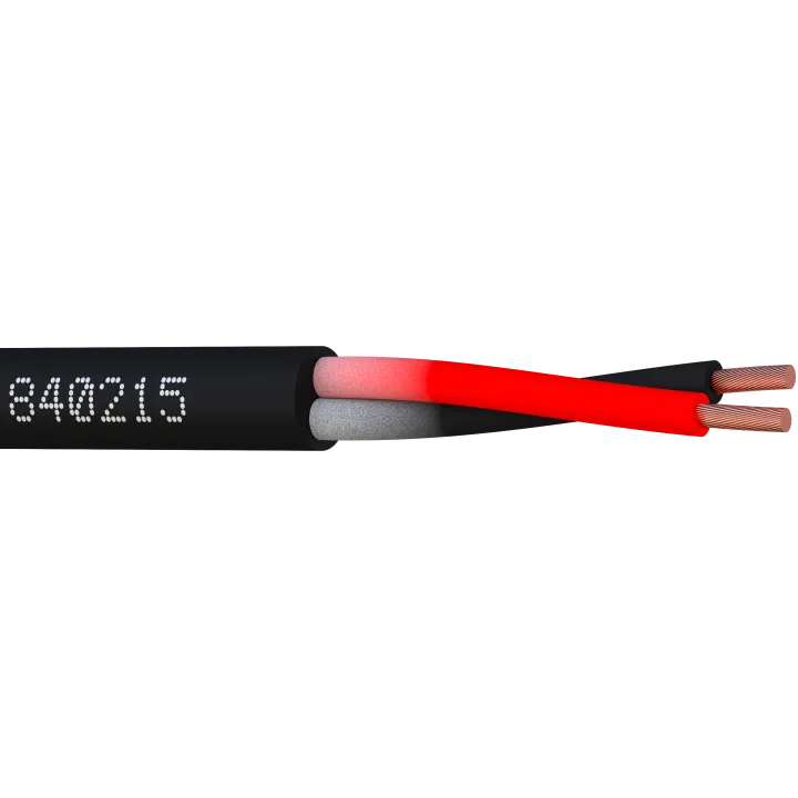 Câble Hp Sono 2 X 15Mm² Rond Noir Le Rouleau De 100M