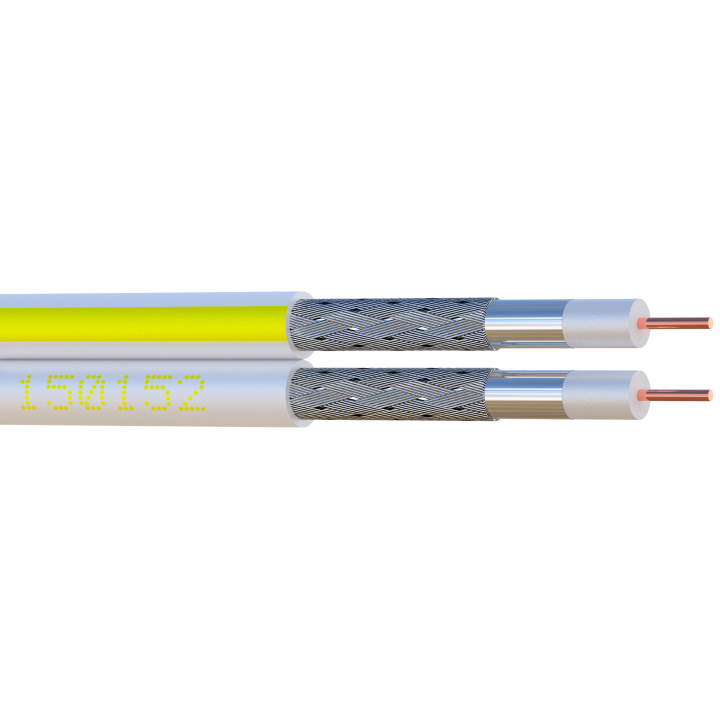 CABLE COAXIAL TWIN 2 x 5mm le rouleau de 100m