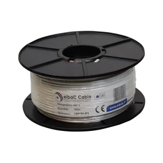 Câble Coaxial 5 Mm Blanc Le Rouleau De 100 M