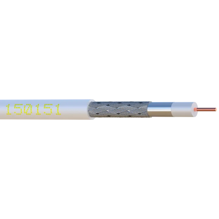 Câble Coaxial 5 Mm Blanc Le Rouleau De 100 M