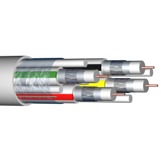 CABLE COAXIAL 4x17VAtC classe A BLANC les 100m