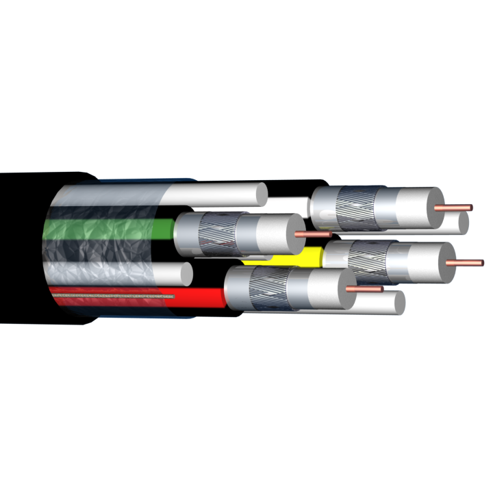 Cable Coaxial 4X17 Pe + Extérieur Pvc Classea Noir 100M