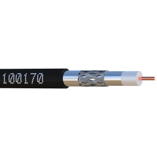 NOIR 100m CABLE COAX 17PAtC classe A  triple écran