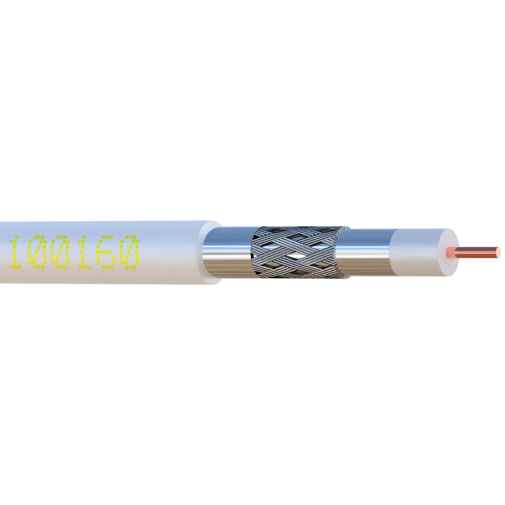Câble Coaxial 17Vatc Classe A Triple Écran Blanc 100M