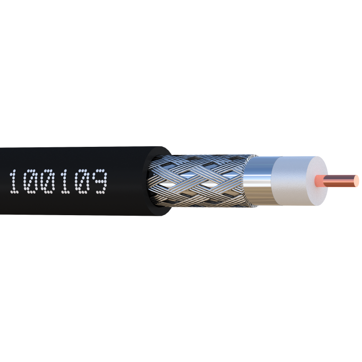Cable Coax 11Patc Classe A Noir Touret De 250 M