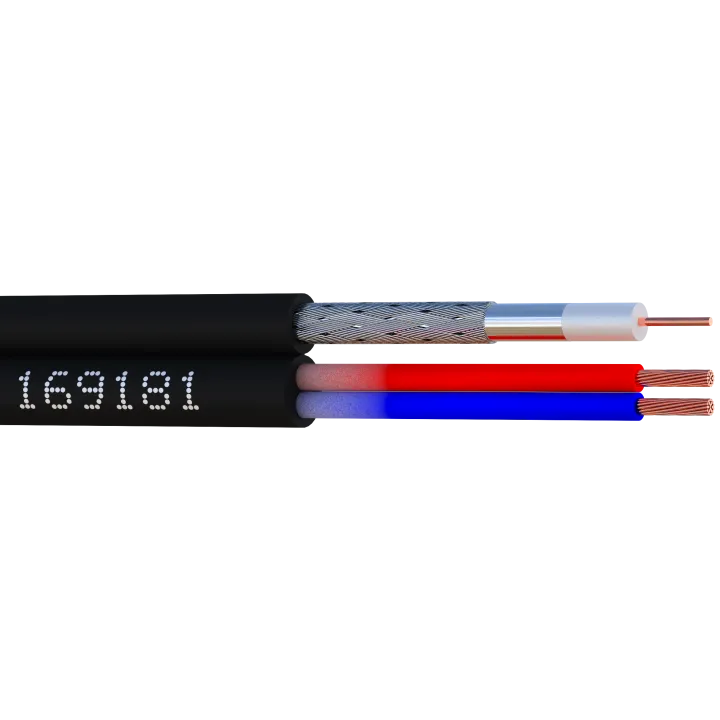 Câble Video+Alimentation - Idefi61+2X075 Couronne 25 M