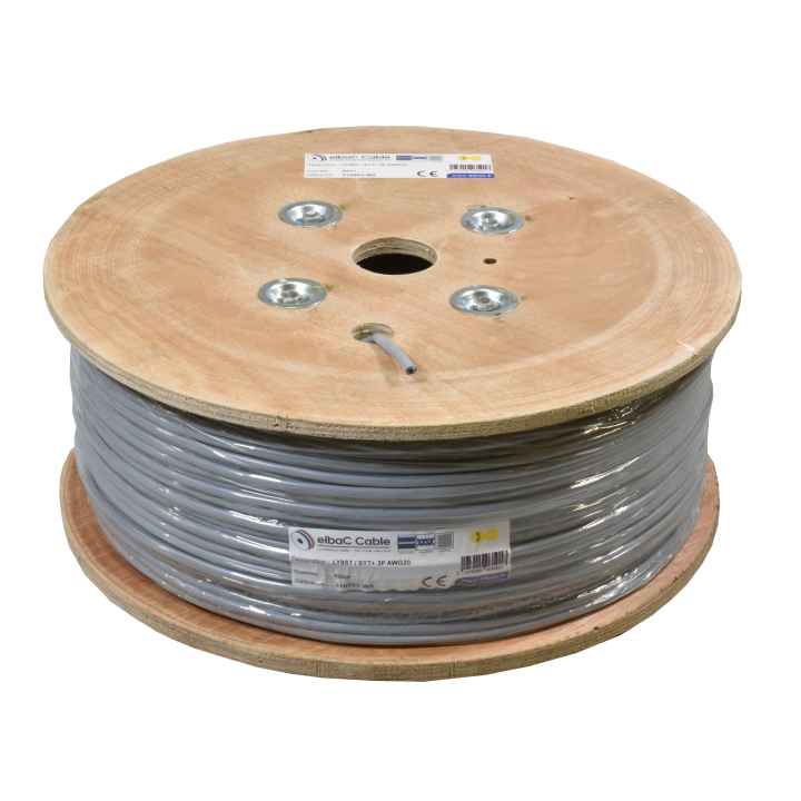 CABLE PORTIER-ALARME 3 paires AWG20  touret de 500m. 310903-W5