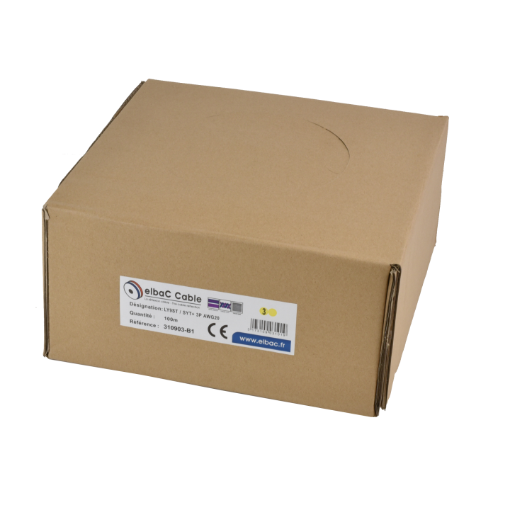 CABLE PORTIER-ALARME 3 paires AWG20 boite de 100m. 310903-B1