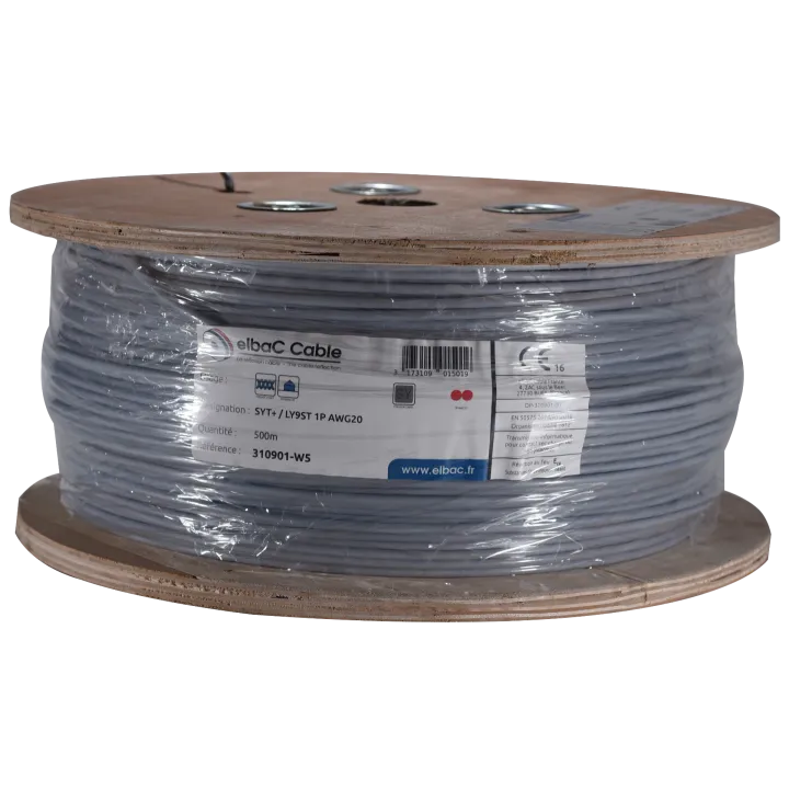 Câble Syt+/Ly9St 01P Awg20 Bob. Bois 500 M
