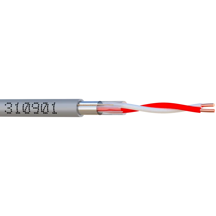 Câble Portier 1 Paire Awg 20 Gri 310901 Rouleau De 100M