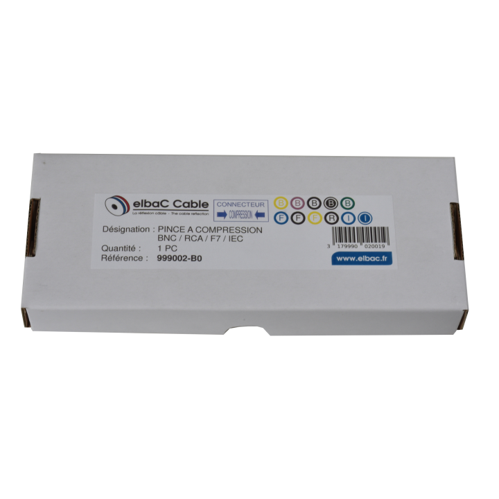 PINCE à COMPRESSION pour connecteur BNC -F7mm -IEC-RCA 999002-B0