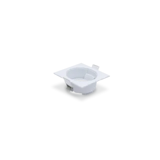Collerette Carré Blanc Pour Plafonnier Downlight Gaspard 7W
