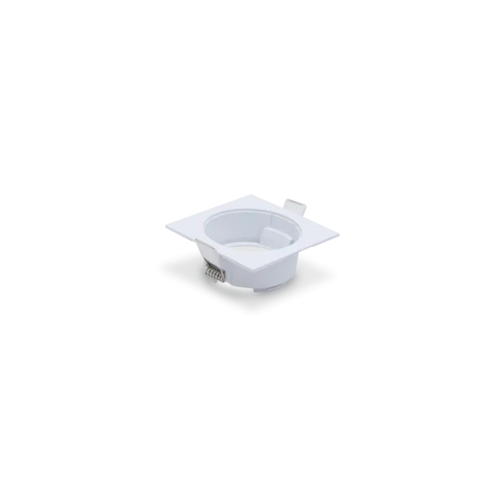 Collerette Carré Blanc Pour Plafonnier Downlight Gaspard 7W