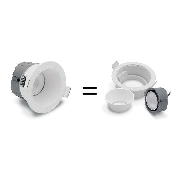 Plafonnier Downlight Gaspard 7W Cct Changing, Spot + Col01R + Ref01