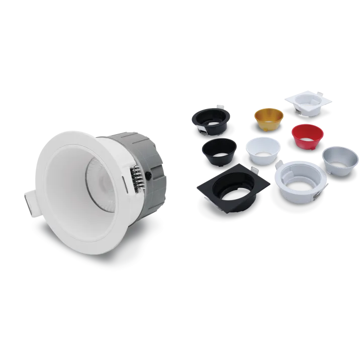 Plafonnier Downlight Gaspard 7W Cct Changing, Spot + Col01R + Ref01