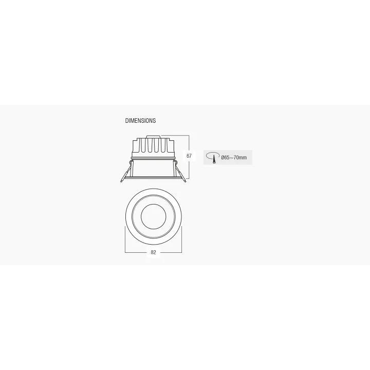Plafonnier Downlight Gaspard 7W Cct Changing, Spot + Col01R + Ref01