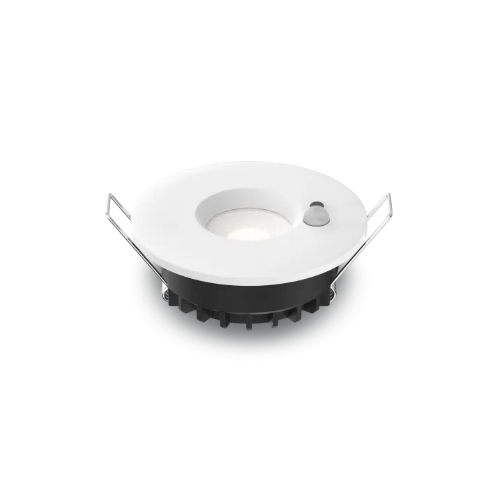 Plafonnier Downlight Horace, 6W, Cct, Encastré Ø68Mm,Ip65,Blanc,Sensor Pir